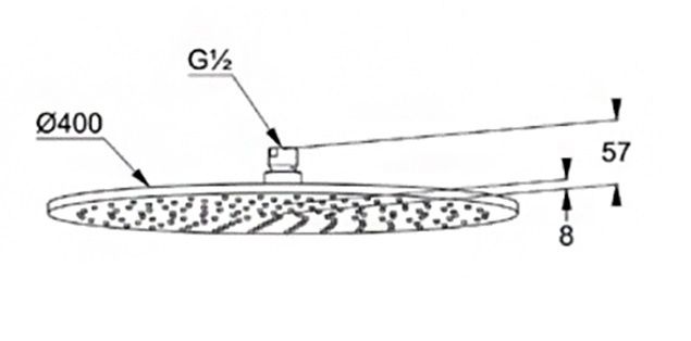 Верхний душ Kludi A-Qa 6434091-00 D40 см круглый схема 2
