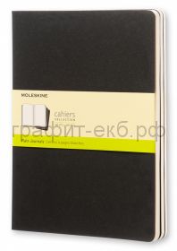 Книжка зап.Moleskine XLarge Cahier нелинованная черная QP323