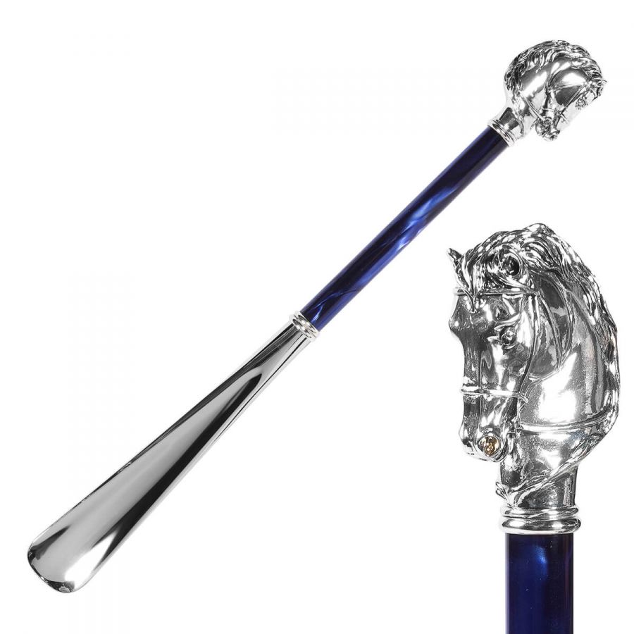 Ложка для обуви Pasotti Horse Perlato Blu