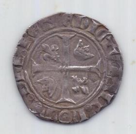 Бланк 1380-1422 года Франция Карл VI Безумный XF