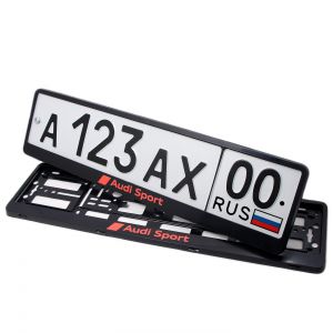 Рамки номера Audi Sport - черные