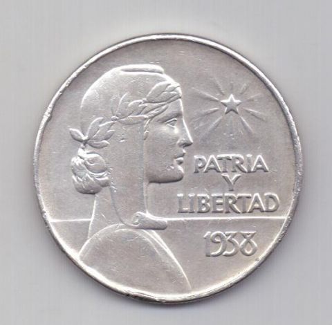 1 песо 1938 года Куба XF Редкий год
