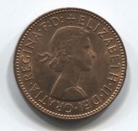 1/2 пенни 1967 года Великобритания AUNC