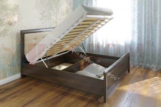 Карина Кровать КР-1034 (1,8х2,0) с П/Мех. и мягким изголовьем