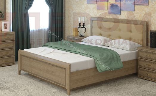 Карина Кровать КР-1034 (1,8х2,0) с П/Мех. и мягким изголовьем