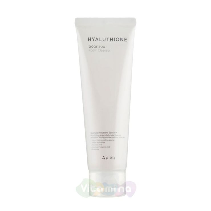 A'Pieu Увлажняющая пенка для лица Hyaluthione Soonsoo Foam Cleanser, 120 мл