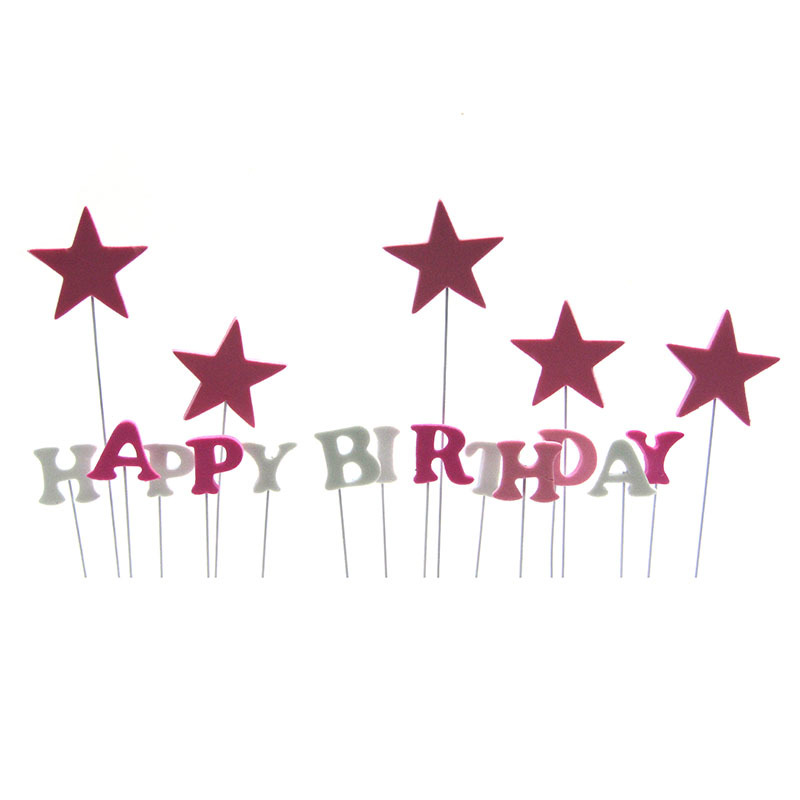 Набор топперов H-Day Розовые звездочки