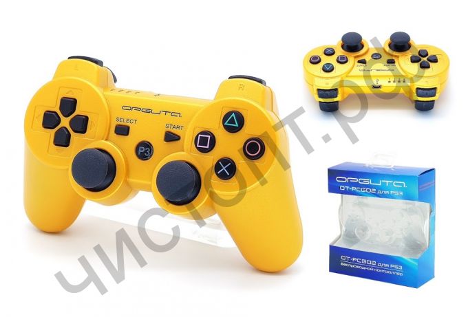 Джойстик для PS3 OT-PCG02 Золотой SIXAXIS DualShock3 2.4GHz Wireless беспроводн.