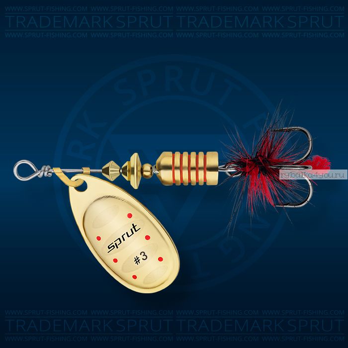 Блесна вращающаяся Sprut Alba Spinner №3 / 7 гр / цвет: G