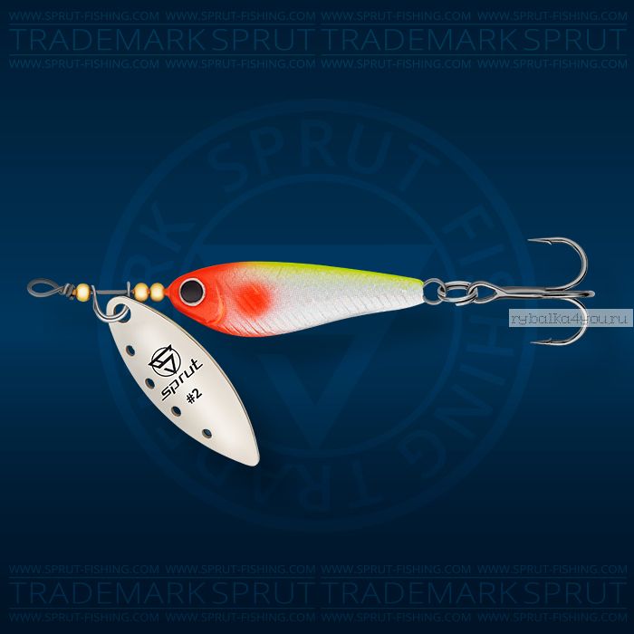 Блесна вращающаяся Sprut Alpina Long Spinner №2 / 9 гр / цвет: CLN