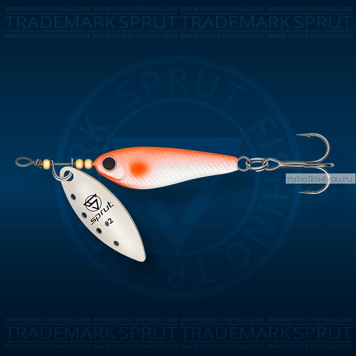 Блесна вращающаяся Sprut Alpina Long Spinner №2 / 9 гр / цвет: WSLM