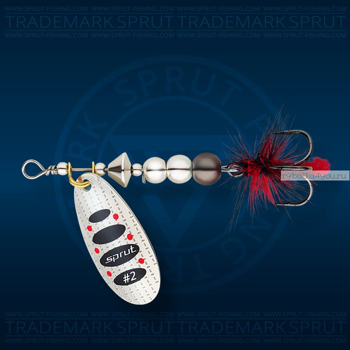 Блесна вращающаяся Sprut Caspia Spinner №3 / 7 гр / цвет: SBK