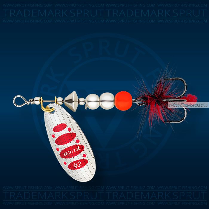 Блесна вращающаяся Sprut Caspia Spinner №3 / 7 гр / цвет: SR