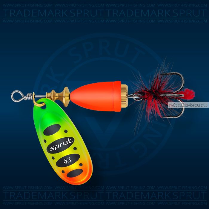 Блесна вращающаяся Sprut Livia Spinner №3 / 10 гр / цвет: FTL