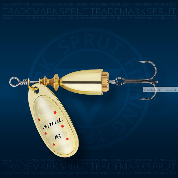 Блесна вращающаяся Sprut Livia Spinner №3 / 10 гр / цвет: G