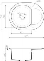 Кухонная мойка Omoikiri Sakaime 60E-WH 4993136 белая схема 5