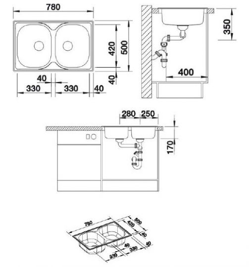 Кухонная мойка Blanco Tipo 8 Compact 513459 ФОТО