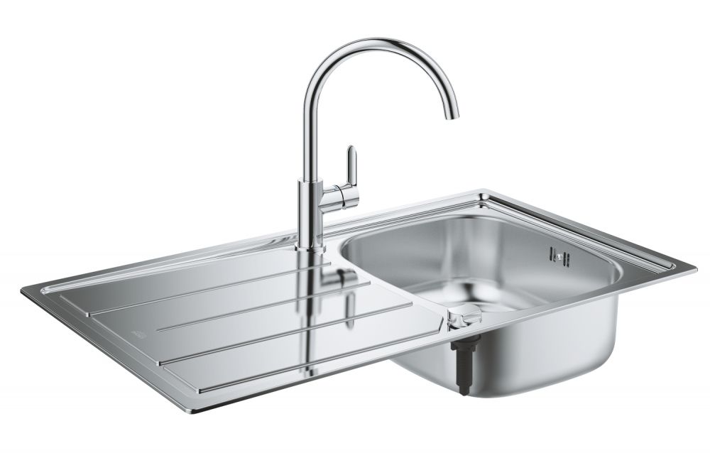 Набор: Мойка Grohe K200 из нержавеющей стали и смеситель Grohe BauEdge 31367000 схема 1