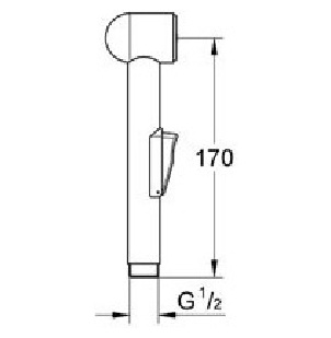 Гигиенический душ GROHE BauCurve 123072 со смесителем ФОТО