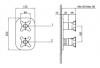 Термостатический смеситель Antonio Lupi Timbro TB602 с распределителем на два выхода ФОТО