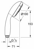 Ручной душ Grohe Tempesta New Cosmopolitan 28578002 (28578001) схема 1