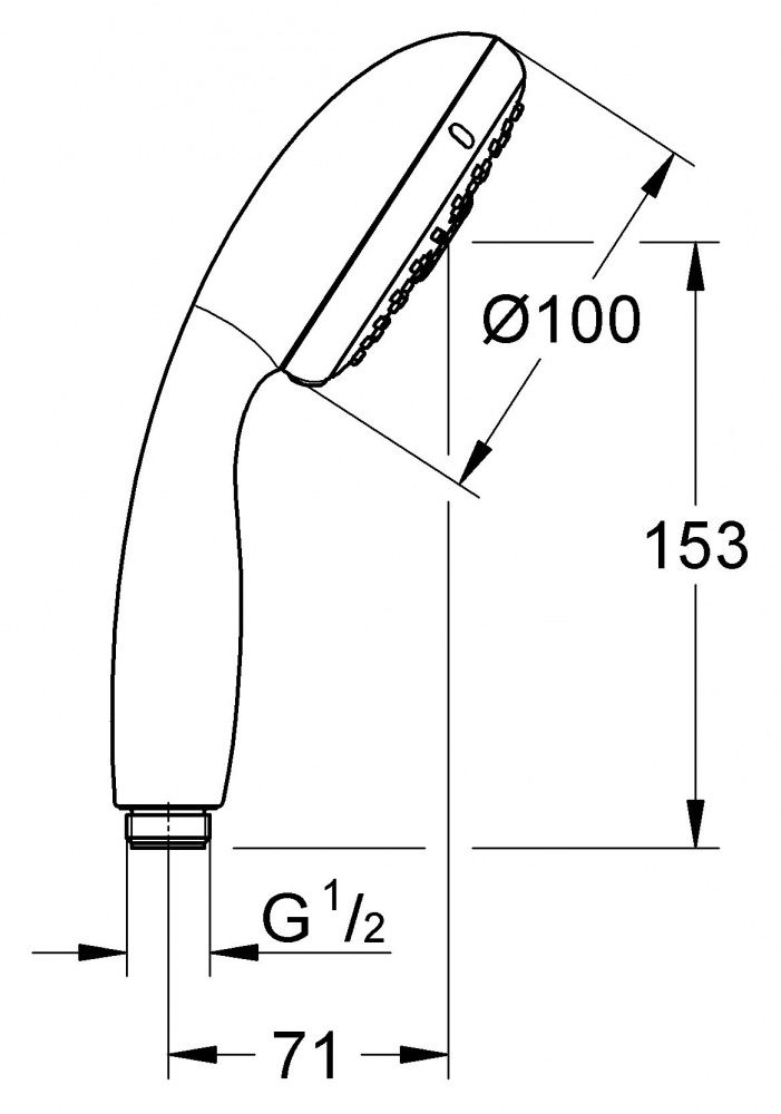 Ручной душ Grohe Tempesta New Cosmopolitan 28578002 (28578001) схема 1