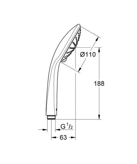 Ручной душ Grohe Euphoria 110 Massage 27221001 ФОТО