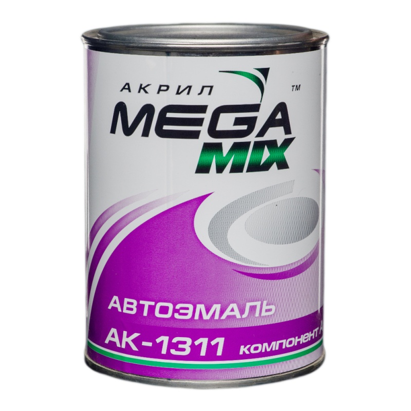 MegaMix Автоэмаль АК-1311 акриловая, Белый ГАЗ 101, 800гр.