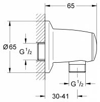 Шланговое подсоединение Grohe Movario 28405000 схема 1