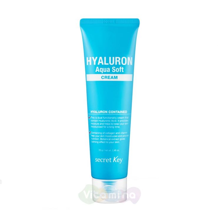 Secret Key Гиалуроновый крем для увлажнения и омоложения кожи Hyaluron Aqua Soft Cream, 70 г