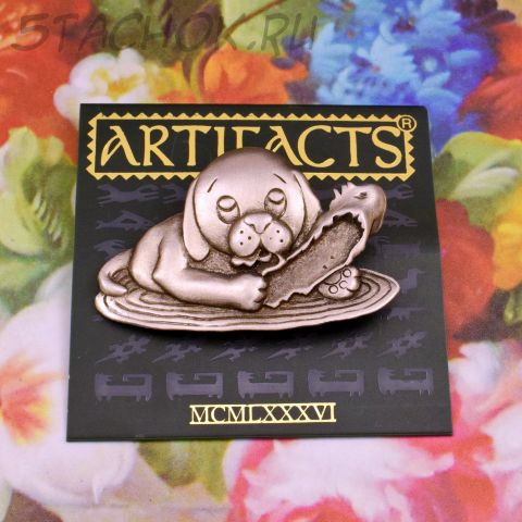 Брошь "Щенок и ботинок" (JJ США)