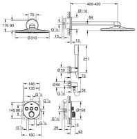 Душевая система Grohe SmartControl 34709000 схема 2