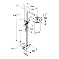 Душевая стойка Kludi Freshline 6709205-00 схема 7