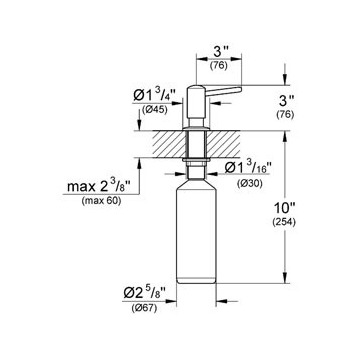 Дозатор жидкого мыла Grohe Contemporary 40536DC0 схема 2