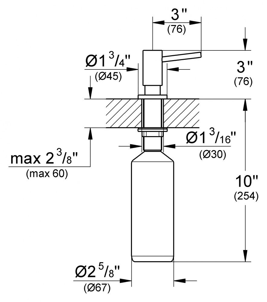 Дозатор жидкого мыла Grohe Cosmopolitan 40535000 схема 2