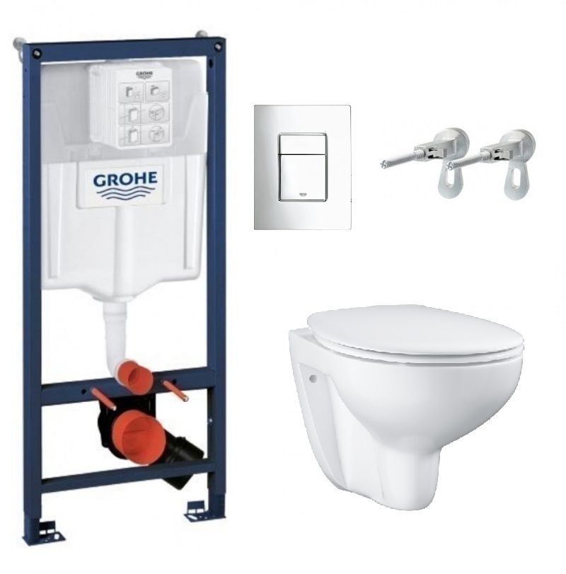 Инсталляция Grohe Solido Compact 39586000 с безободковым унитазом