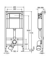 Инсталляция Viega с унитазом Roca Dama Senso 346517000 схема 3