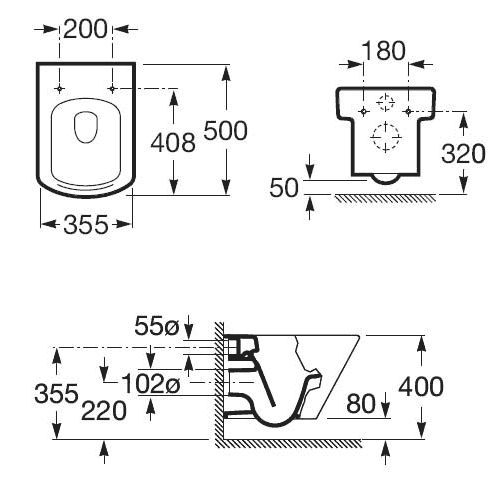 Инсталляция Grohe с унитазом Roca Hall 346627000 ФОТО