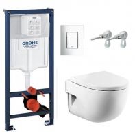 Инсталляция Grohe с унитазом Roca Meridian-N Compact и выходом в стену 346248000 схема 1