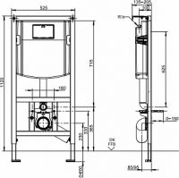 Комплект Villeroy&Boch O Novo 5660D301 с кнопкой смыва схема 3