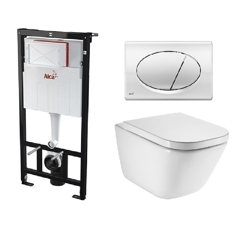 Изображение Инсталляция Alcaplast с безободковым унитазом Roca Gap Clean Rim 34647L000