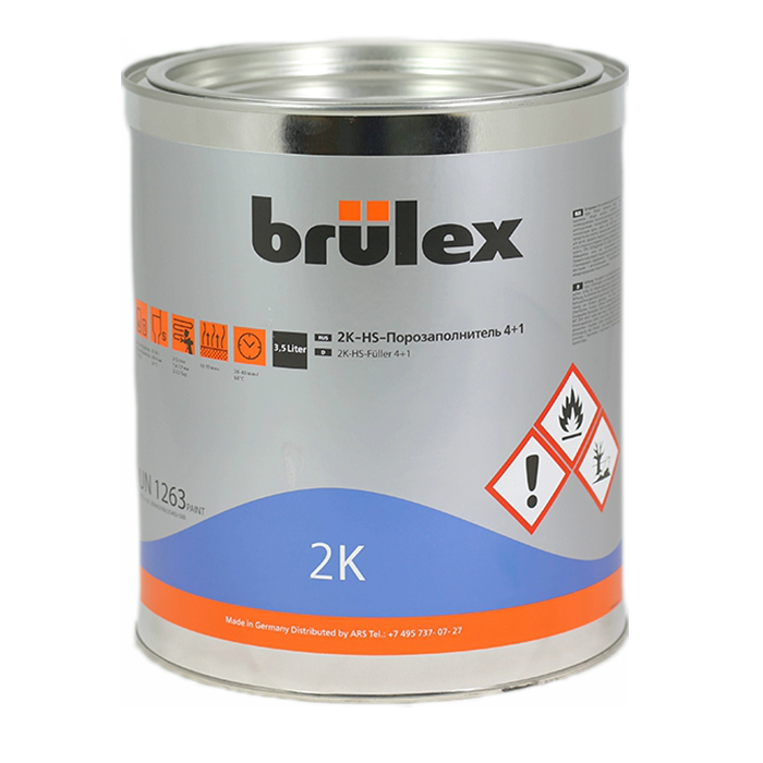Brulex 2K HS-Порозаполнитель 4+1 , название цвета "Черный", объем 3,5л.
