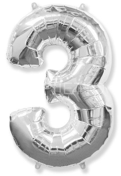 Цифра "3" серебро