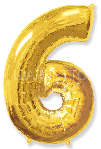 Цифра "6" золото