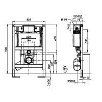 Инсталляция Villeroy&Boch ViConnect 9224 7500 для подвесного унитаза схема 2