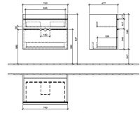 Тумба под раковину Villeroy&Boch Venticello A925 01DH схема 5