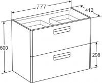 Тумба под раковину Roca Gap 80 ZRU9302740 схема 3