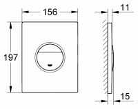 Кнопка для инсталляции Grohe Nova Cosmopolitan 38765 000 схема 5