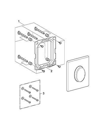 Кнопка для инсталляции Grohe Skate Air 38564SH0 схема 2