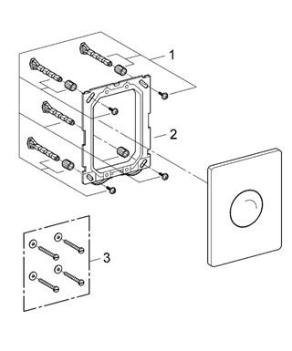 Кнопка для инсталляции Grohe Skate 37547P00 схема 3
